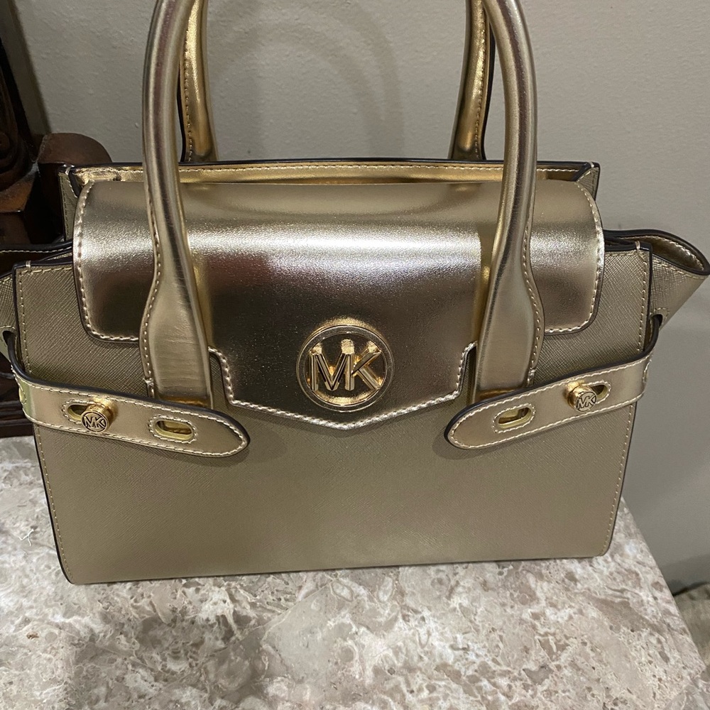 Michael Kors Metallic Gold Satchel